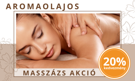 40 perces Aromaolajos Masszázs- 1 fő részére