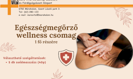 Egészségmegőrző wellness csomag - 1 fő részére