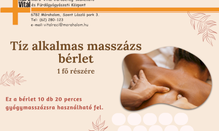 Masszázs bérlet - 20 perc - 10 alkalom