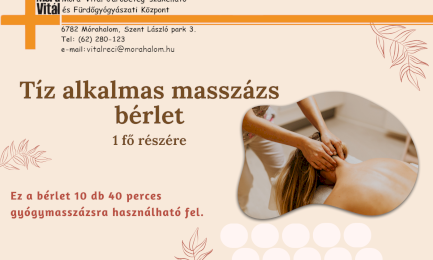 Masszázs bérlet - 40 perc - 10 alkalom