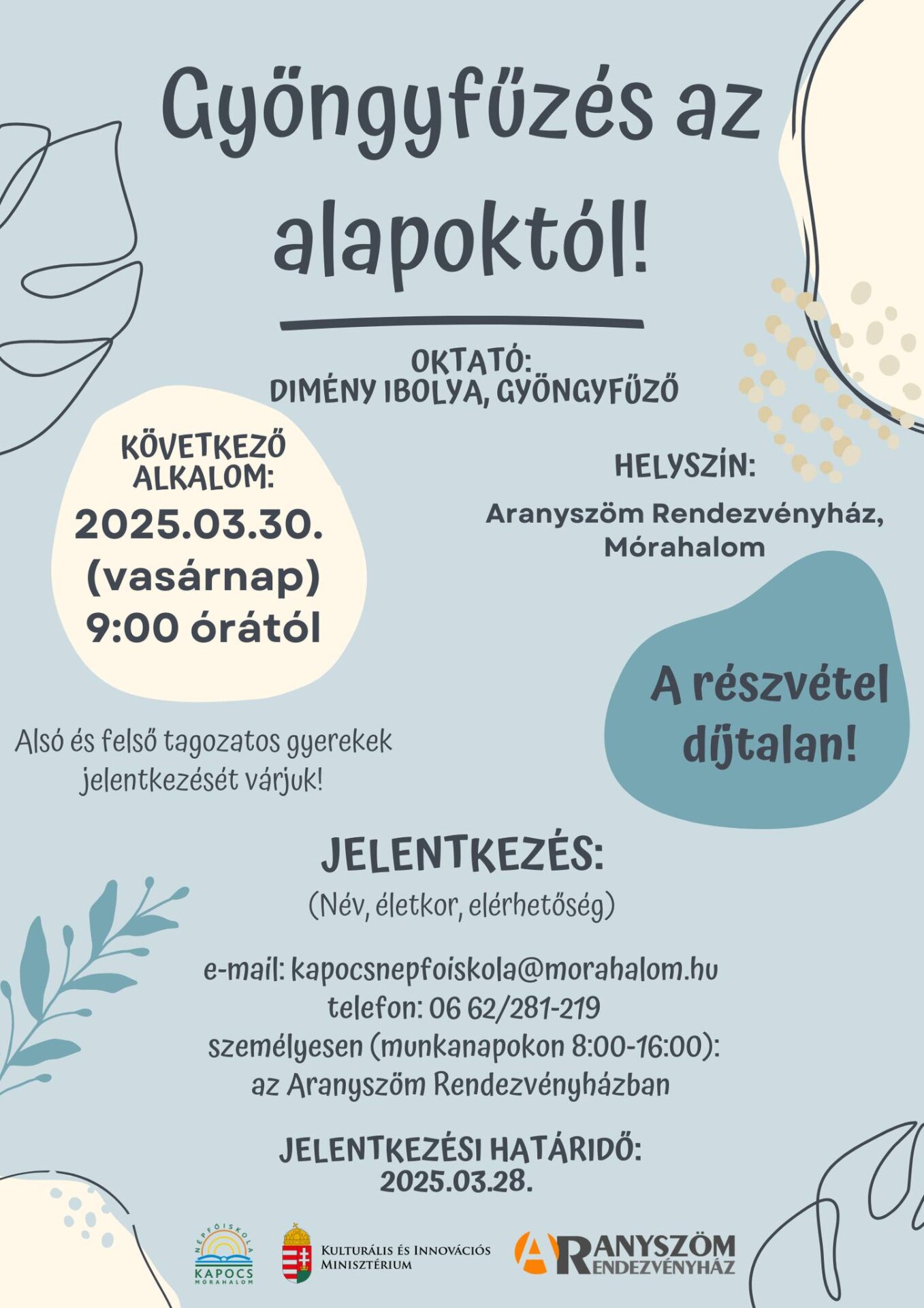 Gyöngyfűzés az alapoktól plakát