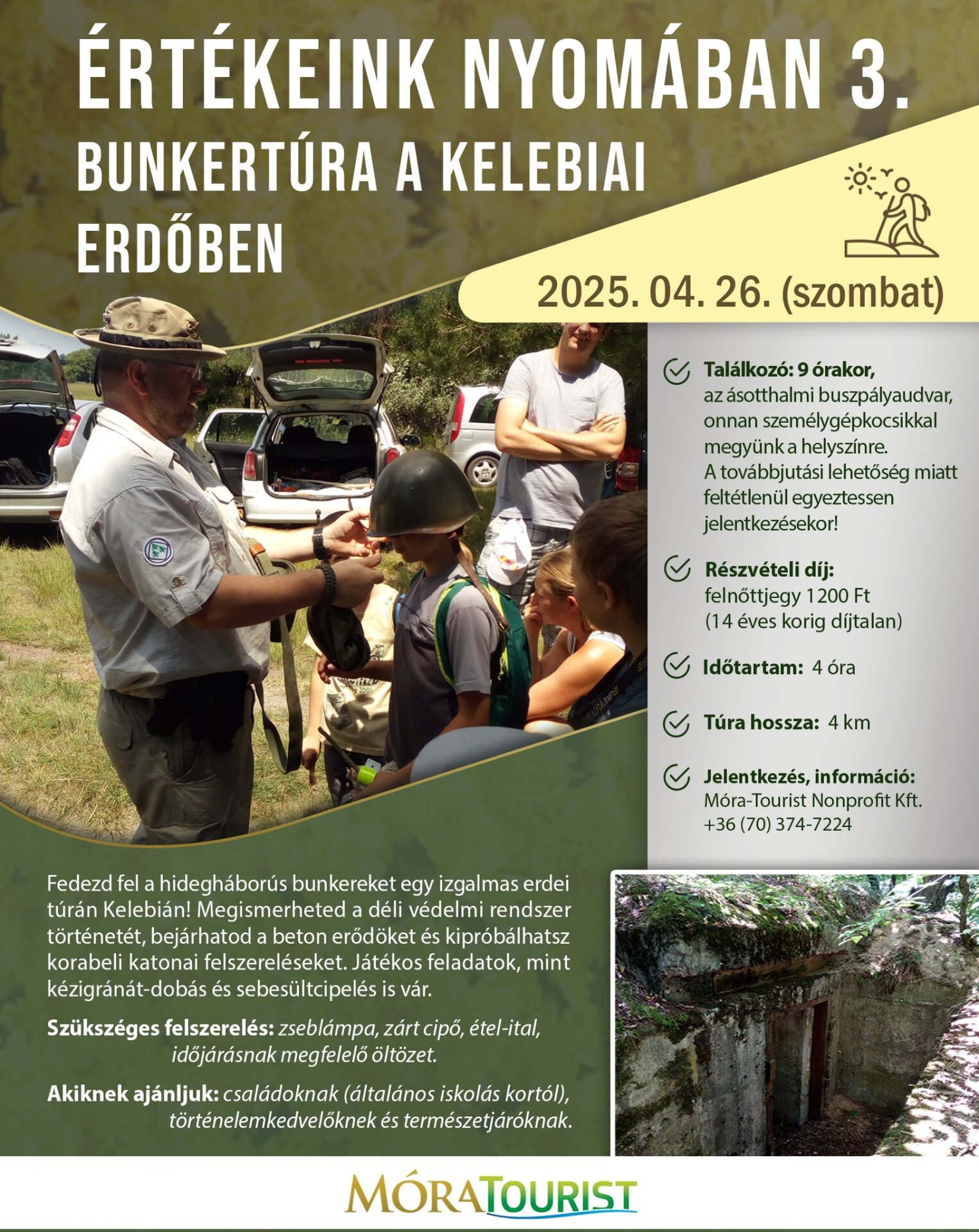 A bunkertúra részletes leírása