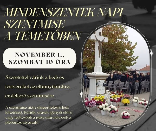 Mindenszentek napi szentmise Mórahalmon